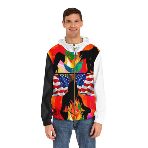 Men's Full-Zip HIP HOP ART Hoodie (AOP)