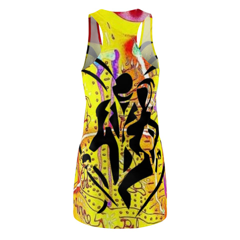 Women's Cut & Sew HIP HOP ART Racerback Dress (AOP)