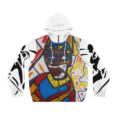 Men's Full-Zip  HIP HOP ART Hoodie (AOP)