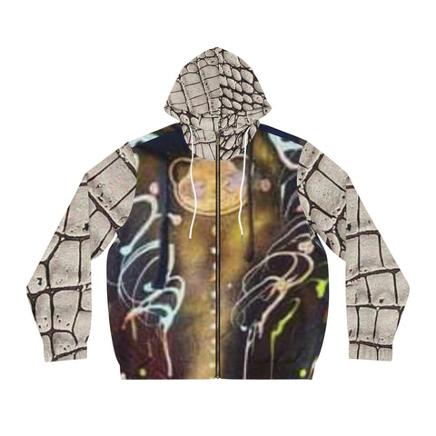 Men's Full-Zip HIP HOP ART Hoodie (AOP)