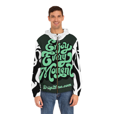 Men's Full-Zip HIP HOP ART Hoodie (AOP)