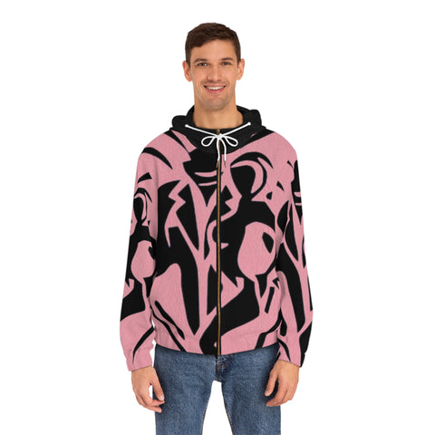 Men's Full-Zip  HIP HOP ART Hoodie (AOP)