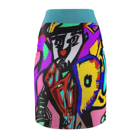 Women's HIP HOP ART Pencil Skirt (AOP)