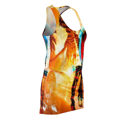 Women's Cut & Sew HIP HOP ART Racerback Dress (AOP)