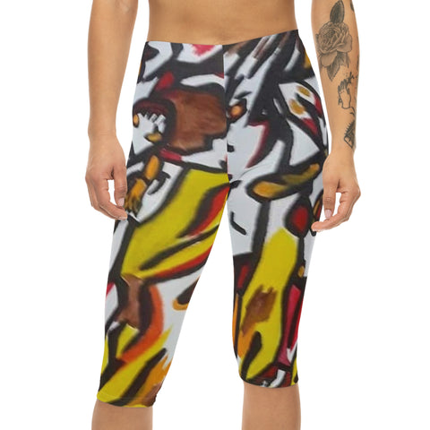 Women’s HIP HOP ART Capri Leggings (AOP)