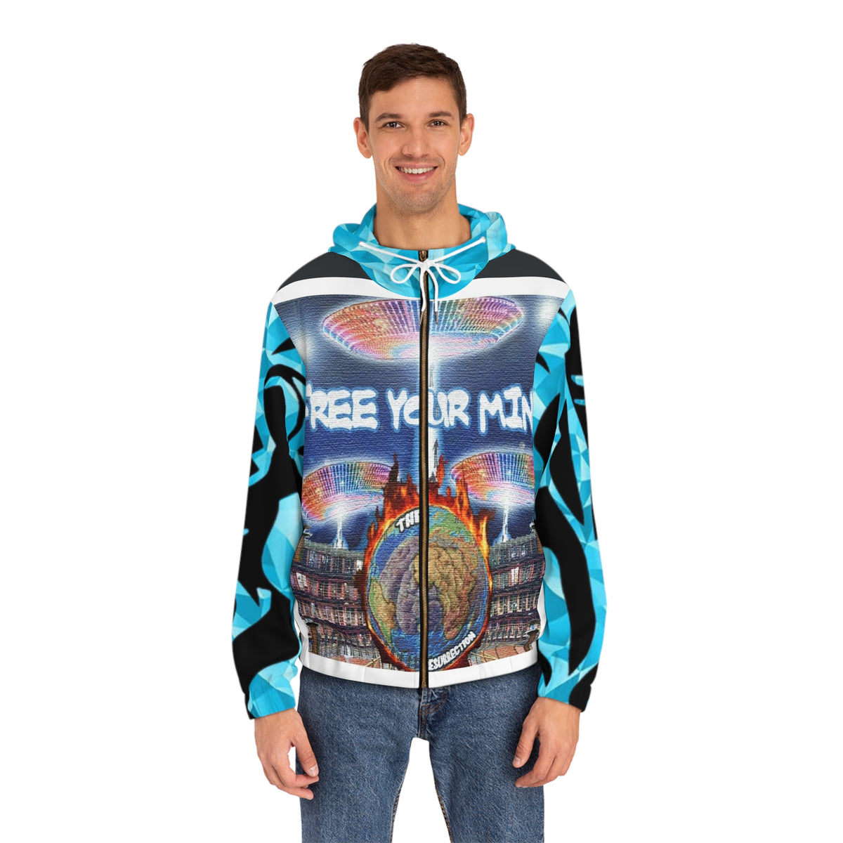 Men's Full-Zip  HIP HOP ART  Hoodie (AOP)