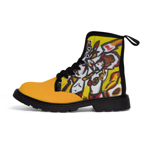 Men's  HIP HOP ART Canvas Boots