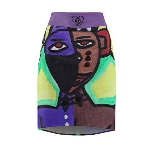 Women's HIP HOP ART Pencil Skirt (AOP)