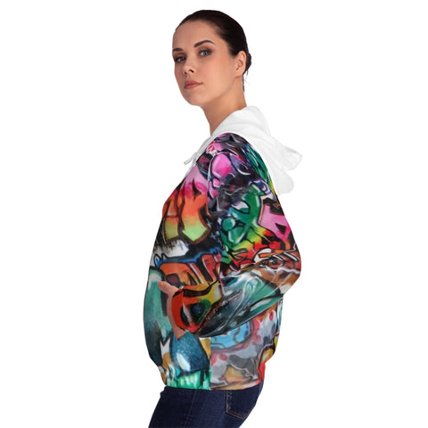 Women’s Full-Zip  HIP HOP ART  Hoodie (AOP)