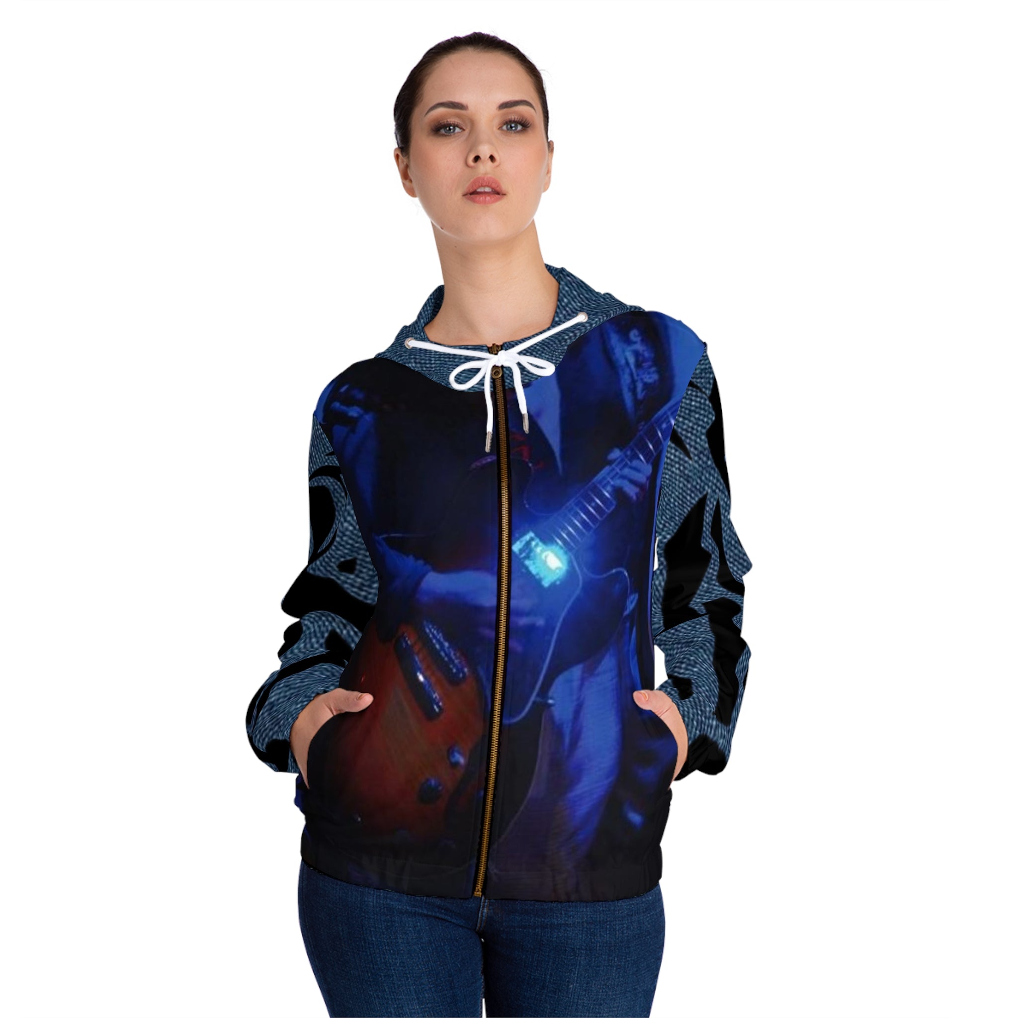 Women’s Full-Zip HIP HOP ART Hoodie (AOP)