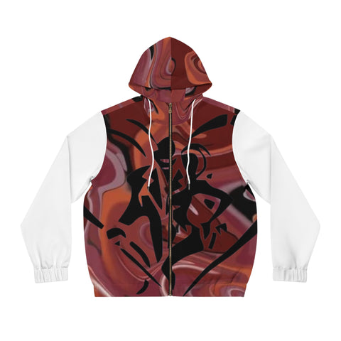 Men's Full-Zip HIP HOP ART Hoodie (AOP)