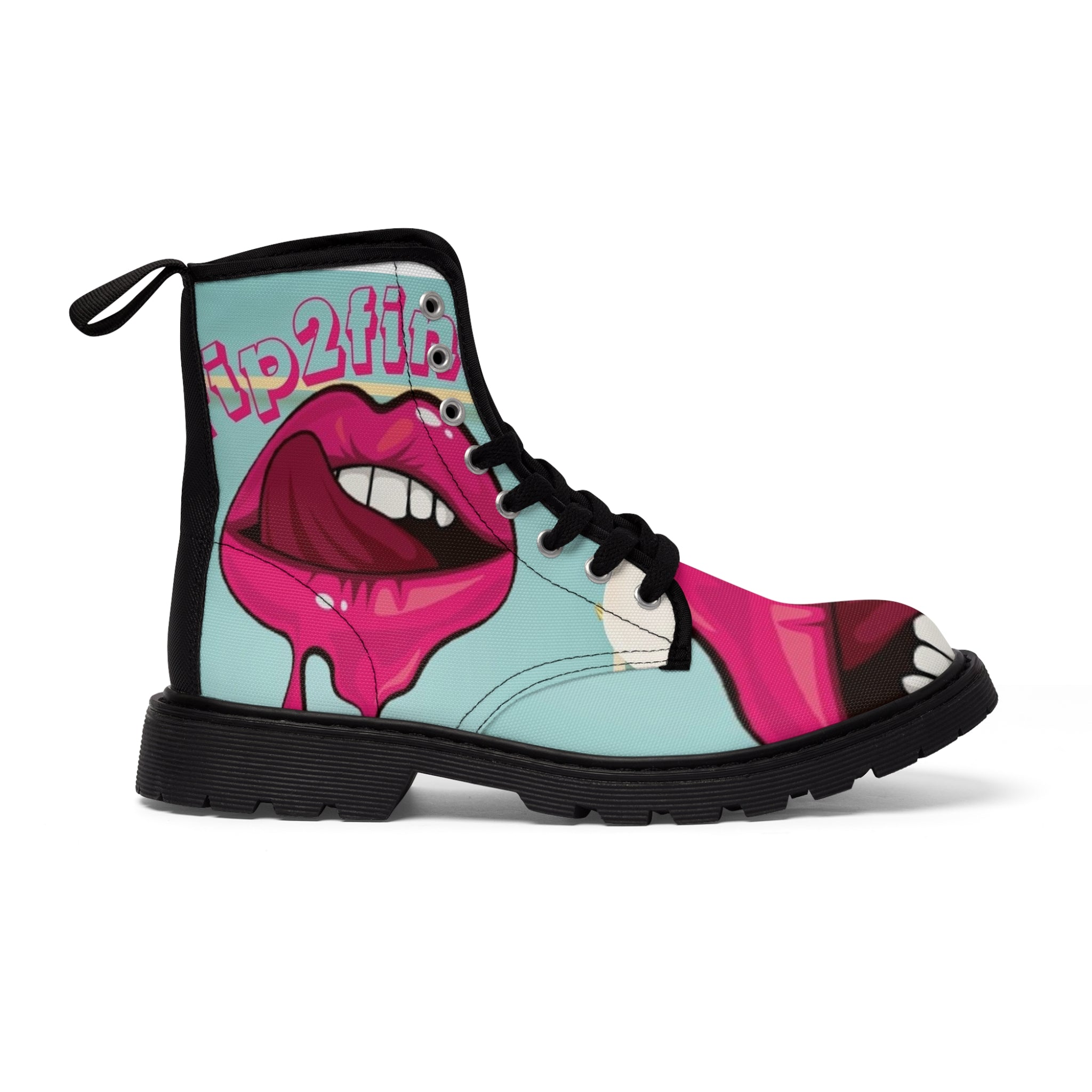 Women's HIP HOP ART Canvas Boots