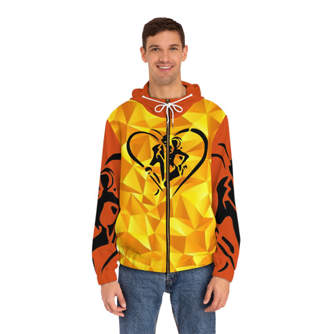 Men's Full-Zip  HIP HOP ART Hoodie (AOP)