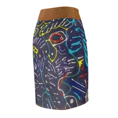 Women's HIP HOP ART Pencil Skirt (AOP)