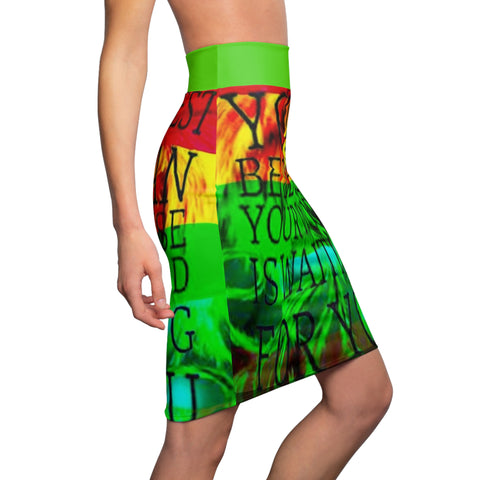 Women's  HIP HOP ART Pencil Skirt (AOP)