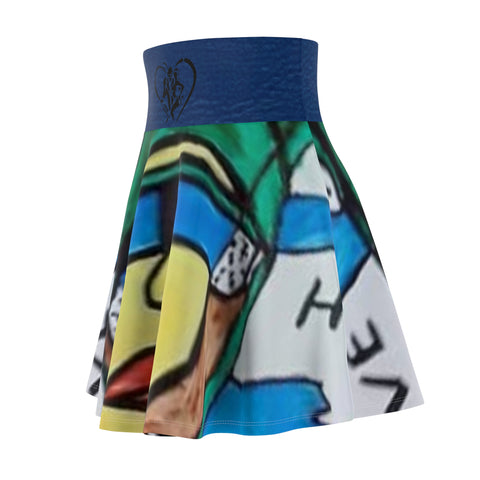 Women's  HIP HOP ART Skater Skirt (AOP)