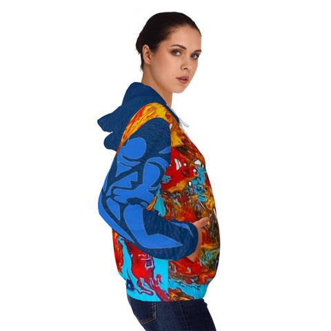 Women’s Full-Zip  HIP HOP ART  Hoodie (AOP)