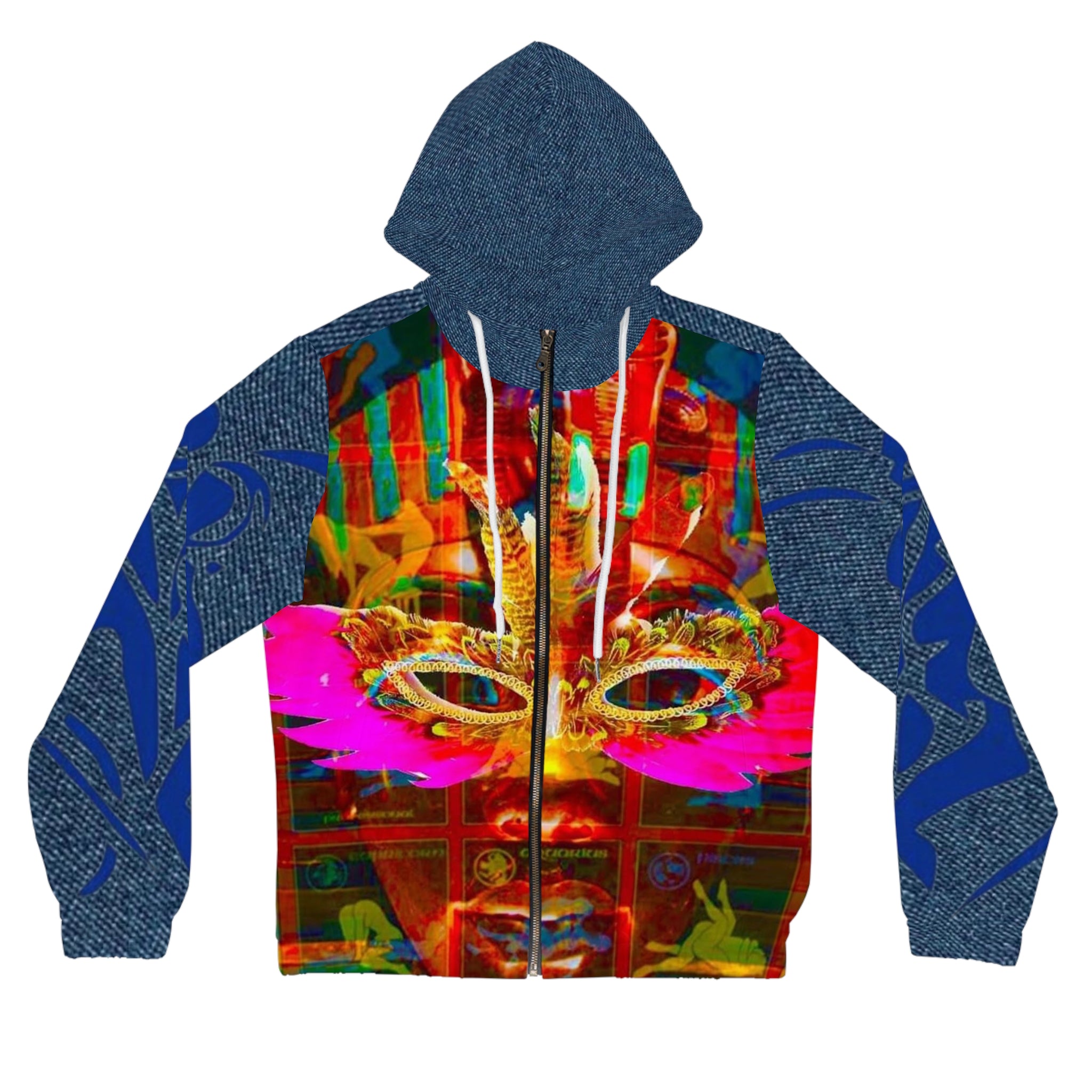 Women’s Full-Zip HIP HOP ART Hoodie (AOP)