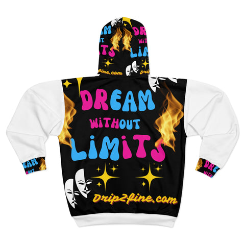 Unisex  Hip Hop Art Zip Hoodie (AOP)