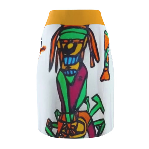 Women's HIP HOP ART Pencil Skirt (AOP)