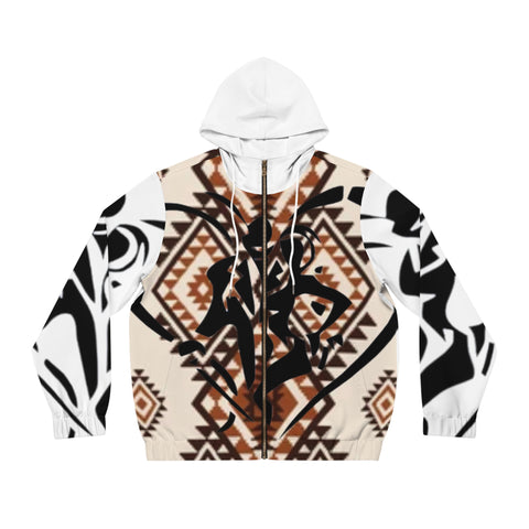 Men's Full-Zip  HIP HOP ART Hoodie (AOP)