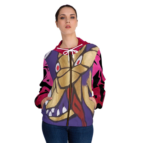 Women’s Full-Zip HIP HOP ART Hoodie (AOP)