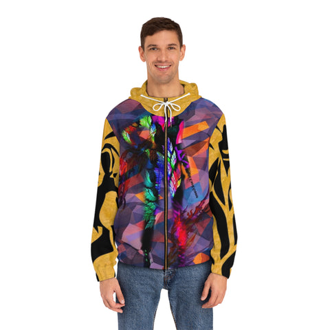 Men's Full-Zip HIP HOP ART Hoodie (AOP)