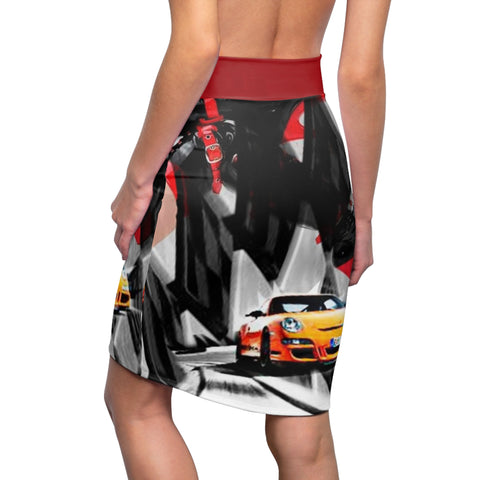 Women's HIP HOP ART Pencil Skirt (AOP)