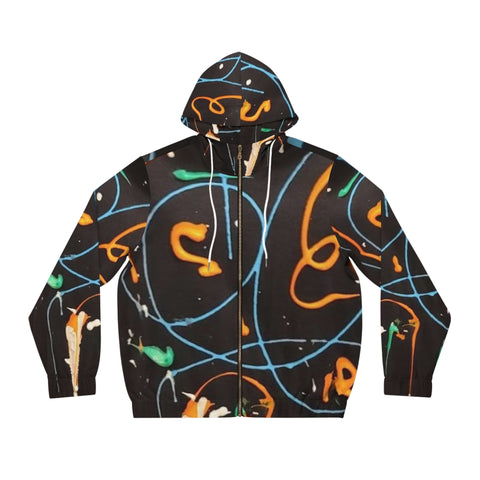 Men's Full-Zip  HIP HOP ART Hoodie (AOP)