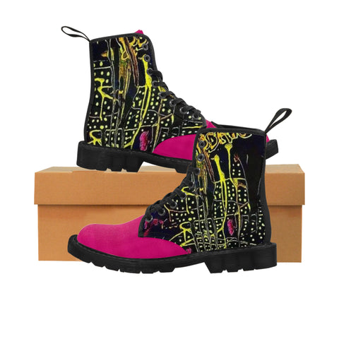 Women's HIP HOP ART Canvas Boots