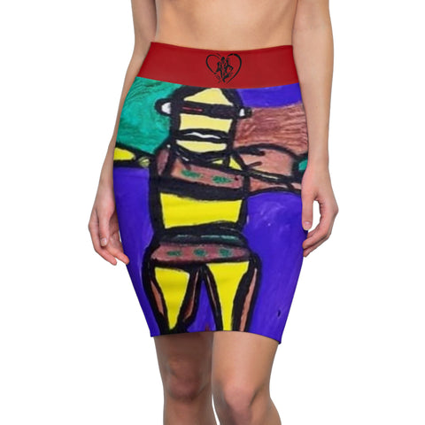 Women's HIP HOP ART Pencil Skirt (AOP)