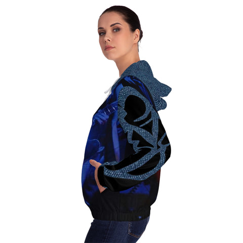 Women’s Full-Zip HIP HOP ART Hoodie (AOP)