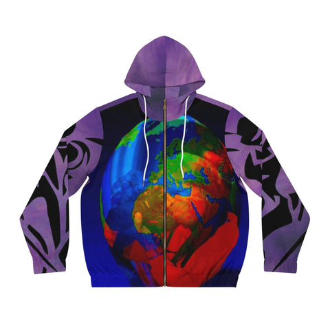 Men's Full-Zip HIP HOP ART Hoodie (AOP)