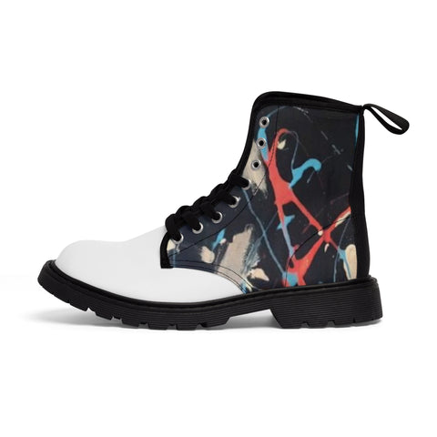 Men's  HIP HOP ART Canvas Boots