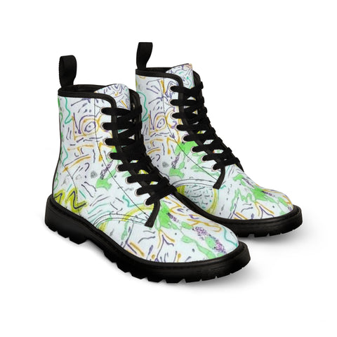 Men's HIP HOP ART Canvas Boots