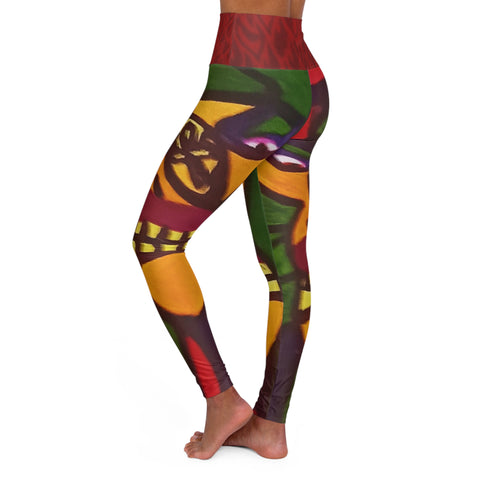 High Waisted  HIP HOP ART  Yoga Leggings (AOP)