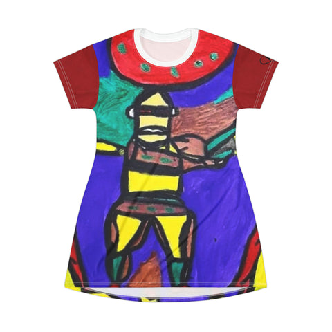 HIP HOP ART T-Shirt Dress (AOP)