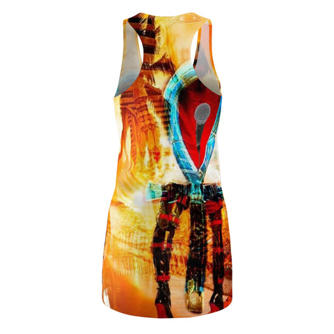 Women's Cut & Sew HIP HOP ART Racerback Dress (AOP)