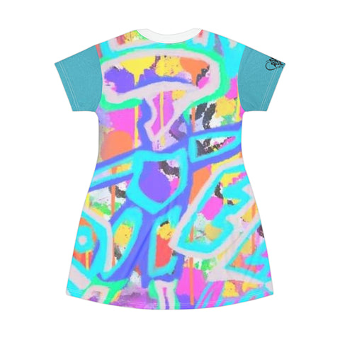 HIP HOP ART T-Shirt Dress (AOP)