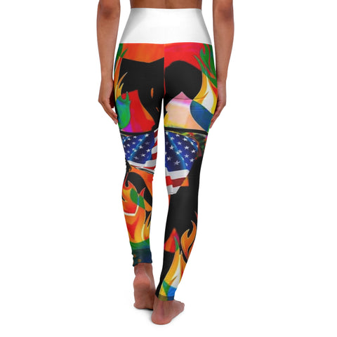 High Waisted  HIP HOP ART Yoga Leggings (AOP)