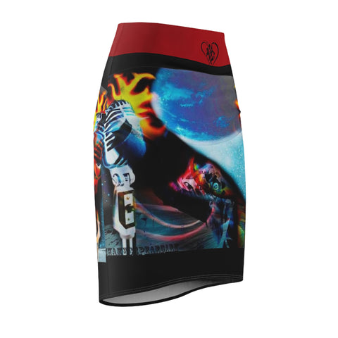 Women's HIP HOP ART Pencil Skirt (AOP)