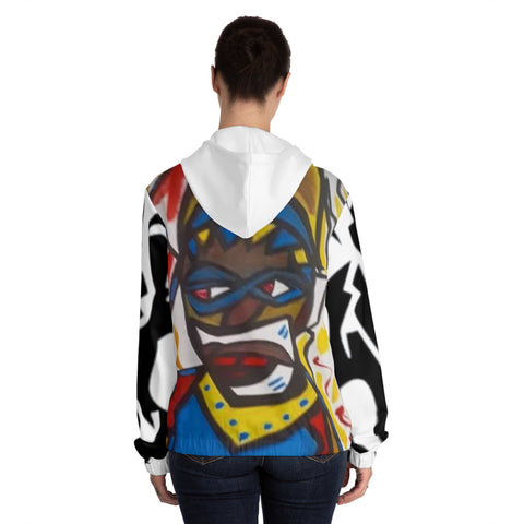 Women’s Full-Zip HIP HOP ART Hoodie (AOP)