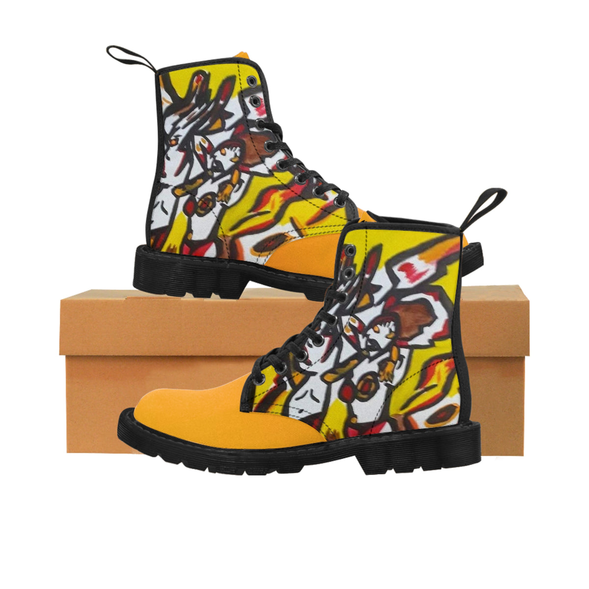 Men's  HIP HOP ART Canvas Boots