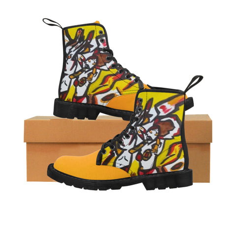 Men's  HIP HOP ART Canvas Boots