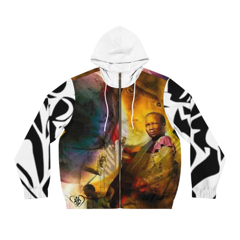 Men's Full-Zip HIP HOP ART  Hoodie (AOP)