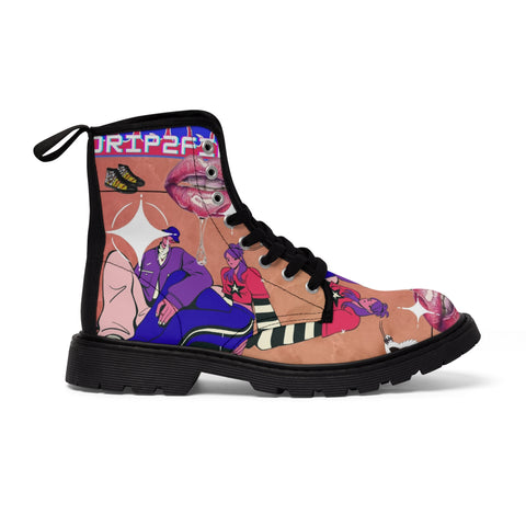 Men's HIP HOP ART  Canvas Boots