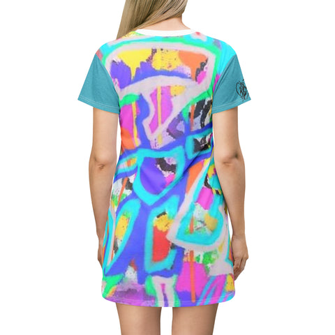 HIP HOP ART T-Shirt Dress (AOP)