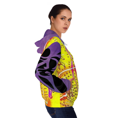 Women’s Full-Zip HIP HOP ART Hoodie (AOP)