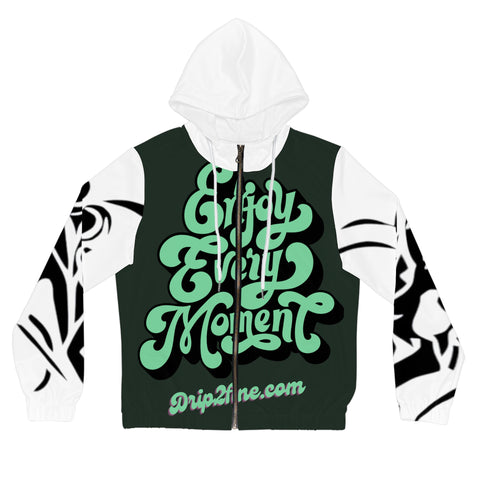 Women’s Full-Zip HIP HOP ART Hoodie (AOP)