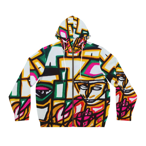 Men's Full-Zip HIP  HOP ART Hoodie (AOP)